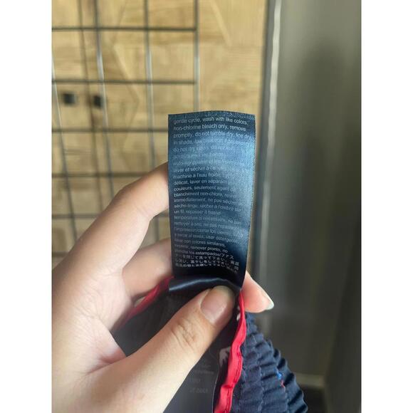 Tommy Hilfiger Womens Sz Large Navy Floral Print Drawstring Pants Cottagecore - Picture 6 of 6